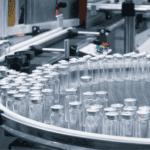 Foundational Practices & Principles for the Capacity Side of Portfolio Management An inventory of clear bottles with silver caps getting funneled into a production line.